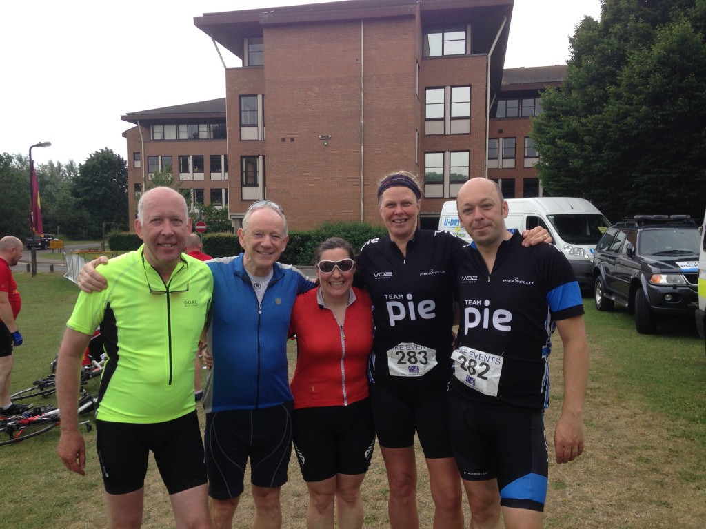 Five University of Kent cyclists on the Kent sportive