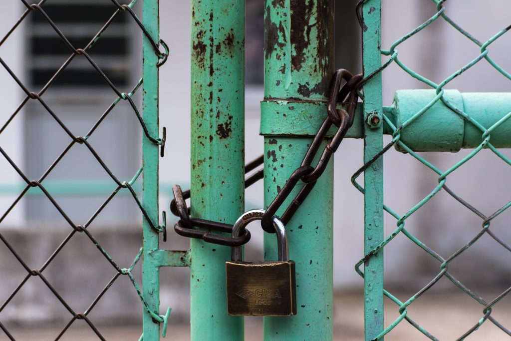 Locked gate image